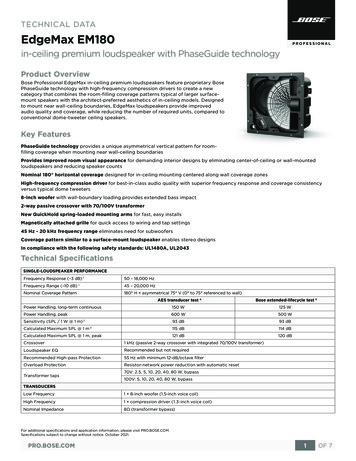 Technical Data Sheet - Bose