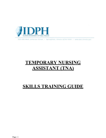 Temporary Nursing Assistant Skills Training Guide