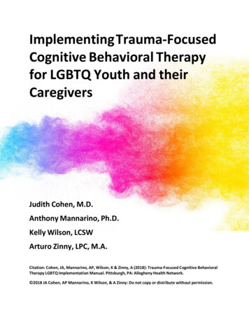 Implementing Trauma Focused Cognitive Behavioral Therapy For LGBTQ .
