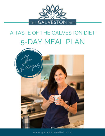 A Taste Of The Galveston Diet 5-day Meal Plan