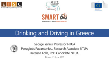 Drinking And Driving In Greece - ETSC