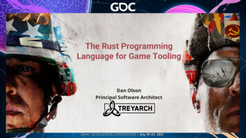 The Rust Programming Language For Game Tooling - Activision