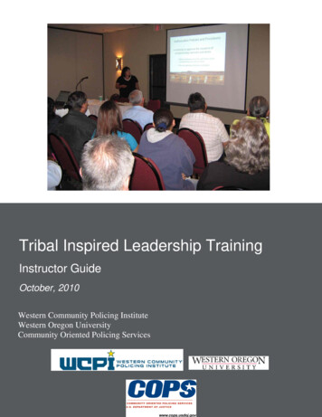 Tribal Inspired Leadership Training - WOU