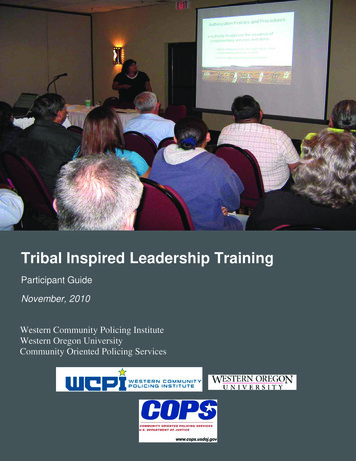 Tribal Inspired Leadership Training - Western Oregon University