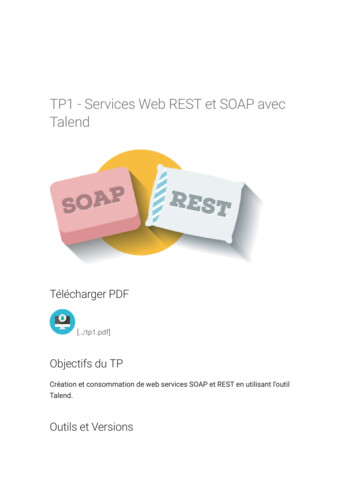 TP1 - Services Web REST Et SOAP Avec Talend - GitHub Pages