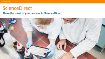 Make The Most Of Your Access To ScienceDirect - Elsevier