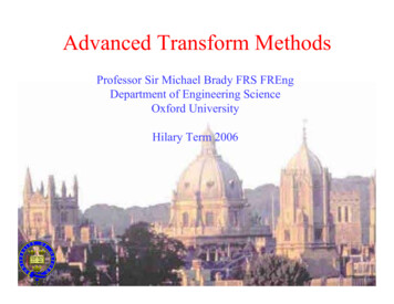 Advanced Transform Methods