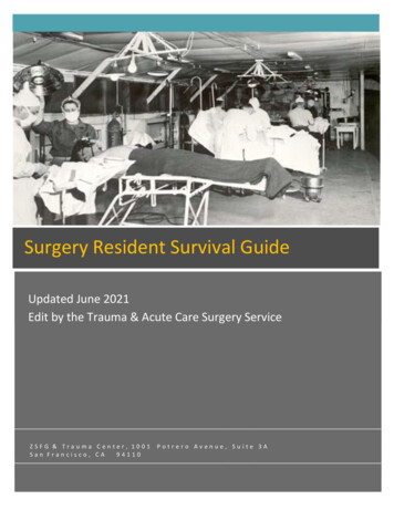 Surgery Resident Survival Guide