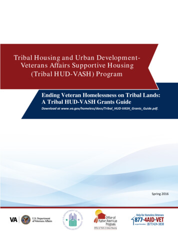 Tribal Housing And Urban Development- Veterans Affairs Supportive .