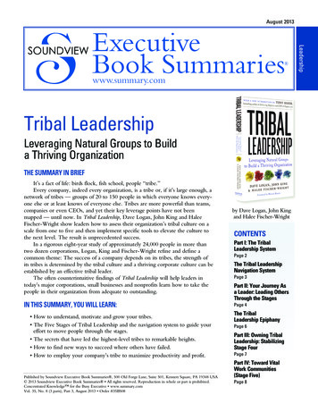 Tribal Leadership - MVCC