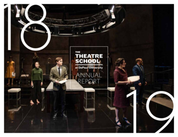 18 ANNUAL REPORT 19 - The Theatre School