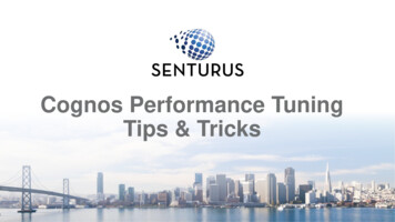 Cognos Performance Tuning Tips & Tricks - Senturus 