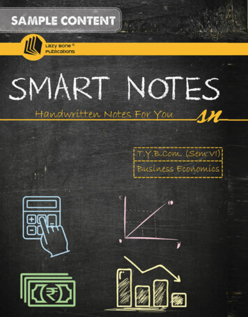 TYBcom Sem 6 Business Economics Smart Notes (Mumbai University)