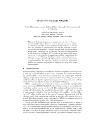 Types For Flexible Objects - Swarthmore College