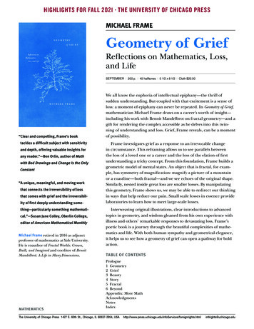MICHAEL FRAME Geometry Of Grief - University Of Chicago Press