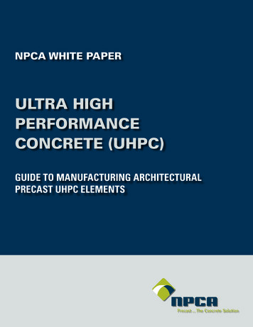 ULTRA HIGH PERFORMANCE CONCRETE (UHPC) - Precast