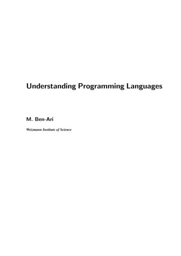 Understanding Programming Languages - Towson University