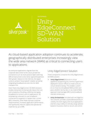 Unity EdgeConnect SD-WAN Solution - Silver Peak