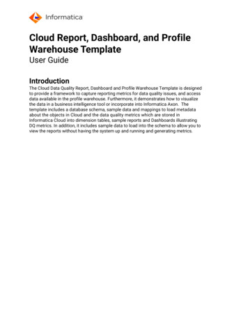 Cloud Report, Dashboard, And Profile Warehouse Template