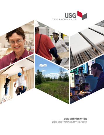 USG Corporate Sustainability Report - 2016