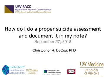 How Do I Do A Proper Suicide Assessment And Document It In My Note?