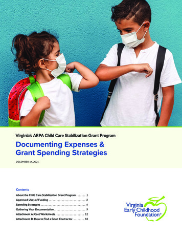 Documenting Expenses & Grant Spending Strategies