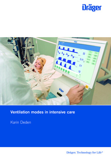 Ventilation Modes In Intensive Care Karin Deden - Dräger