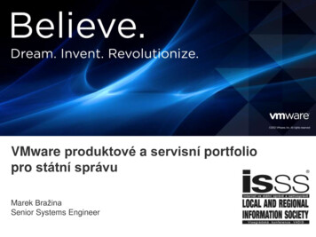 VMware A Servisní Portfolio - ISSS