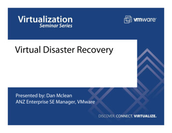 Virtual Disaster Recovery - 3.vmware 