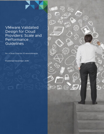 VMware Validated Design For Cloud Providers: Scale And Performance