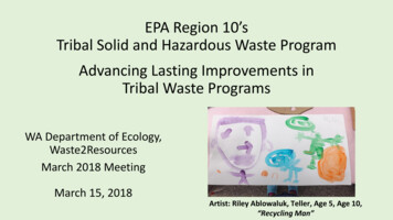 EPA Region 10's Tribal Solid And Hazardous Waste Program Advancing .