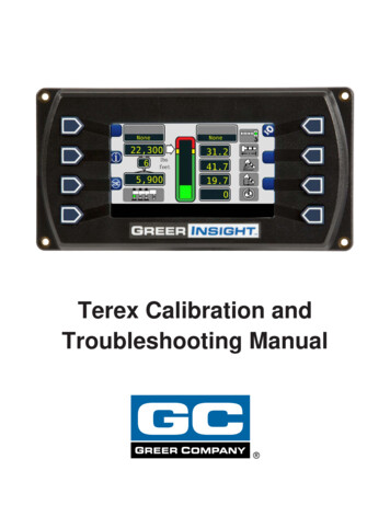Terex Calibration And Troubleshooting Manual - Crane Repair Service .