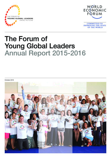 The Forum Of Young Global Leaders Annual Report 2015-2016
