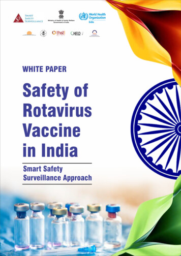 WHITE PAPER Safety Of Rotavirus Vaccine In India