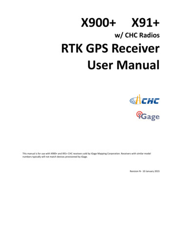 W/ CHC Radios RTK GPS Receiver User Manual