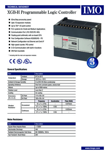TECHNICAL DATASHEET XGB-H Programmable Logic Controller