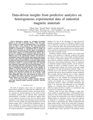 Data-Driven Insights From Predictive Analytics On Heterogeneous .