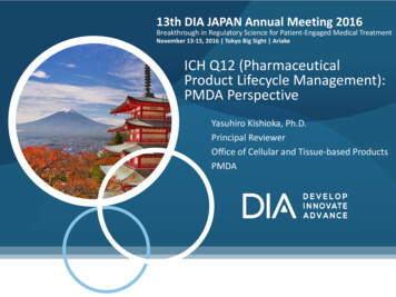 ICH Q12 (Pharmaceutical Product Lifecycle Management): PMDA Perspective
