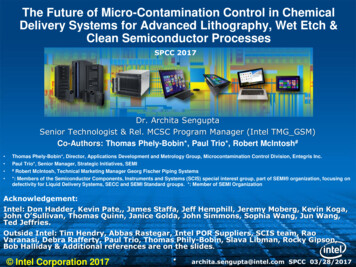 The Future Of Micro-Contamination Control In Chemical . - Linx Consulting