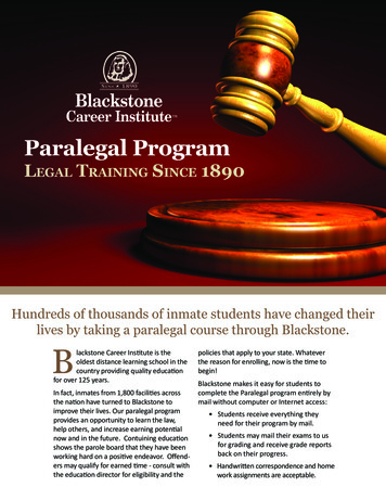 Paralegal Program - Blackstone.edu