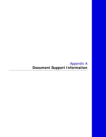 Appendix A Document Support Information - Sound Transit
