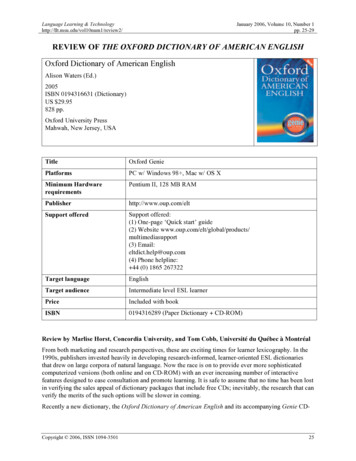 Oxford Dictionary Of American English