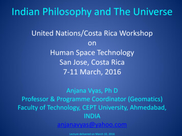 Indian Philosophy And The Universe - UNOOSA