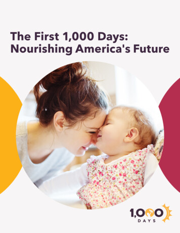 The First 1,000 Days: Nourishing America's Future
