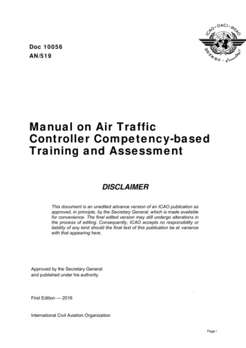 Manual On Air Traffic Controller Competency-based Training And . - ICAO