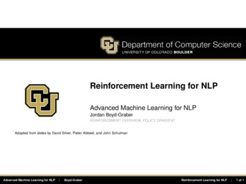 Reinforcement Learning For NLP - Computer Science