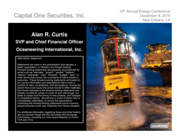 Annual Energy Conference Capital One Securities, Inc.
