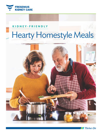 KIDNEY-FRIENDLY Hearty Homestyle Meals