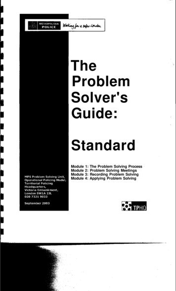 The Problem Solver's Guide: Standard