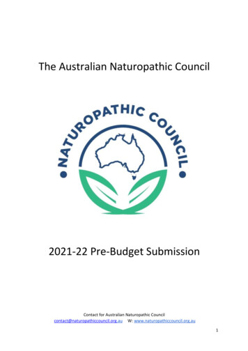 The Australian Naturopathic Council - Treasury